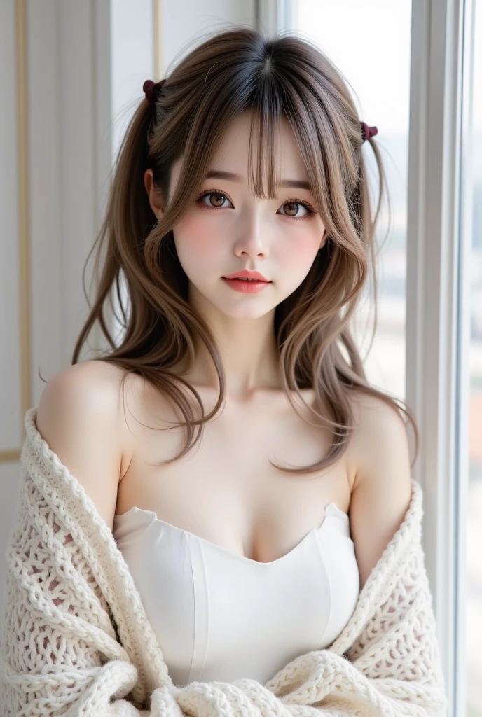Top image quality、8K、masterpiece:1.3))、Realistic high-quality photos、top-quality、girl cute-fine face、13 years old beautiful Japan girl、Photo of slim little girl model、Beautiful girl model、young japanese girl、Young cute face、japanaese girl、13-year-old female model、Beautiful Model Girl、The innocent look of the girl next door、lovely delicate face、Brown hair、Beautiful brown eyes、Tear bag、drooing eyes、young body、((beautiful fantasy queen)), ethereal beauty, beautiful fantasy queen, 8K high-quality detail art, beautiful fantasy anime, ethereal fantasy, beautiful young wind spirit, guweiz, CGstation Trend ((Premium Silk Transparent))
