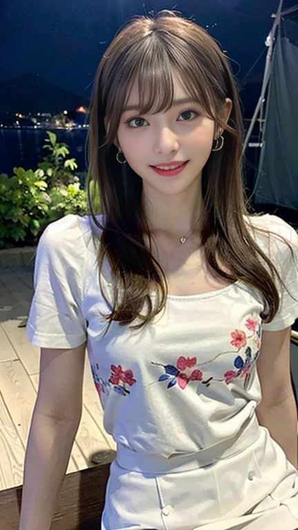 (1 Korean star with royal sister style), ((highest quality, 8k, masterpiece: 1.3)), focus: 1.2, Perfect Body Proportions: 1.4, (Make a smile), (Ray-tracing),Watery eye, Highly detailed face and skin texture, Beautiful Eyes, double eyelid, (Do it in the car:1.3),Whitening the skin, (Wave: 1.3), (Round face: 1.5), (Floral Dress: 1.4), (Black Lens Stockings: 1.4),(Film Grain Style:1.3),atmosphere