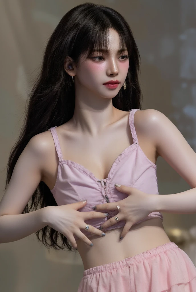 8K, RAW Photos, Fujifilm, ((Highest quality)), ((masterpiece)), (detailed), ((in the locker room)),長い髪と白いトップを持つアラフェアジア人woman, 美しい韓国人woman, 美しい若い韓国人woman, Young and adorable Korean face, ゴージャスな若い韓国人woman, Korean Girls, Girl cute beautiful face, 韓国のwomanアイドルの肖像, Young and pretty Asian face, Cute natural anime face,Asian pretty face((glistening eyes)),((nipple)),(detailed), Perfect Face,((One girl)), ((clear eyes)),(scrawny:weight1.0〜2.0)iris, Elevation, space, (Natural Light), Dramatic lighting, Chiaroscuro, Emotional depth,woman,((nude)),((show off nipple)), ((flat chest:1.4)),naked,slender, (a short bob),(well-groomed hair),delicate,Small breasts,((Small breasts)),the body is slender,Beauty,Beauty,4K quality,Young face,Big eyes,Brown eyes,Perfect Face, 21years old,breasts are very small,Model Body Type,Cute Face,Pink nipples,Symmetrical eyes,Glowing eyes,Natural smile,((Always show your boobs)),((Gaunt)),beautiful,((a short bob)), ((half body)),( topless models hoot style),((intricate choker necklace)), (embarrassed blush:1.3),,(steam:0.8),(wet:0.8),(sweat:0.8),(trembling:1.3),(parted lips:1.4),(harf open eyes:1.6),(feeling weak:1.5), (lips),(intricate earrings),((nipple)),((woman posing for a photo)),Photo from the waist up,