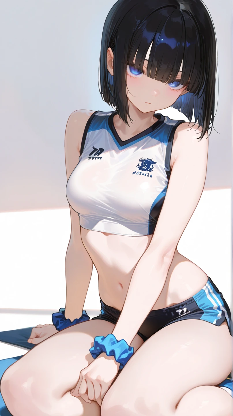 unity 8k wallpaper, Anatomically correct, (((masterpiece))), (((highest quality))), (((Super detailed))), (((High resolution))), ((The ultimate cuteness)), Perfect hands, Perfect Fingers, (((Excellent anatomy))), Beautiful face in every detail, Shining brown eyes,Shiny brown hair, (((fix))), (Slightly chubby) (Curvy), Small breasts, ((Thick thighs)), (((alone))), ((Captivating smile)), (((blush))), break,(((Sitting on a perfectly spherical volleyball))), break, I got so hot playing that I took my uniform off.,I took off my pants too, (((Completely naked ))),Open your legs in an M shape,(((Pussy close up ))),Inserting penis into pussy, With pussy juice soaked in, (Elbow pads),, (((covered in 汗))), ((Take a deep breath)), On the volleyball court, indoor, Lighting, View Viewer, whole body, (Voice of the Heart