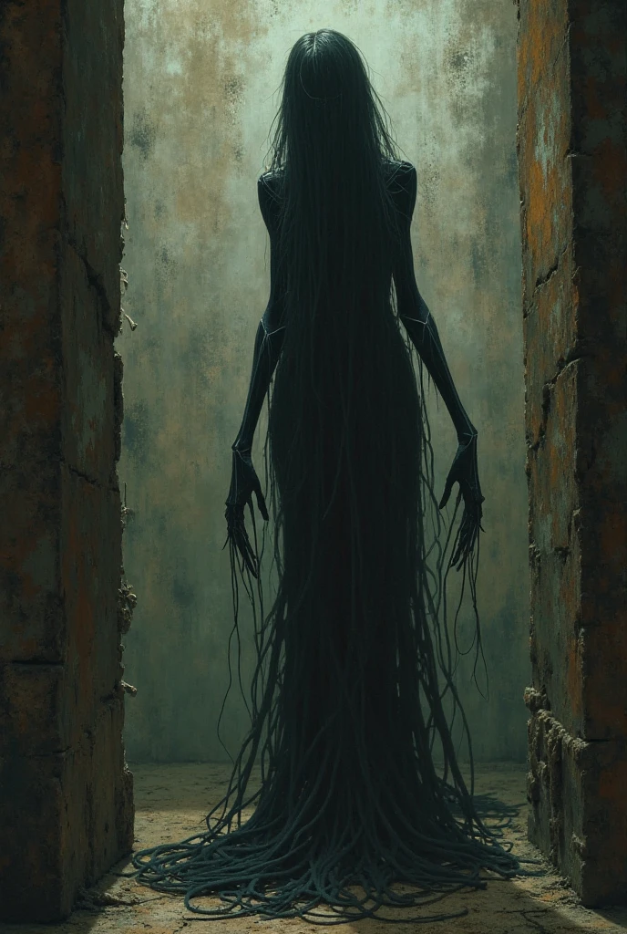 The ghost balan-balan with intestines but no body only head with long hair and tounge