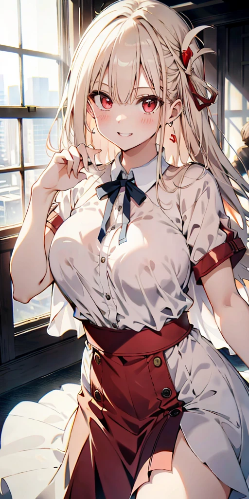 REIKAKURASHIKI,1GIRL,BLONDE HAIR,LONG HAIR,BLUE EYES, LARGE BREASTS, ILLYAMAGICAL,MAGICAL_GIRL,TWO_SIDE_UP,HAIR_ORNAMENT,FEATHER_HAIR_ORNAMENT,GLOVES,WHITE_GLOVES,ELBOW_GLOVES,DETACHED_SLEEVES,ASCOT,THIGH_BOOTS,THIGHHIGHS,PINK_FOOTWEAR,BOOTS,BARE_SHOULDERS,CAPE,
,HOMURAHARA_ACADEMY_SCHOOL_UNIFORM,SCHOOL_UNIFORM,WHITE_SHIRT,SHORT_SLEEVES,PUFFY_SLEEVES,PLEATED_SKIRT,BLACK_SKIRT,RIBBON,NECK_RIBBON,