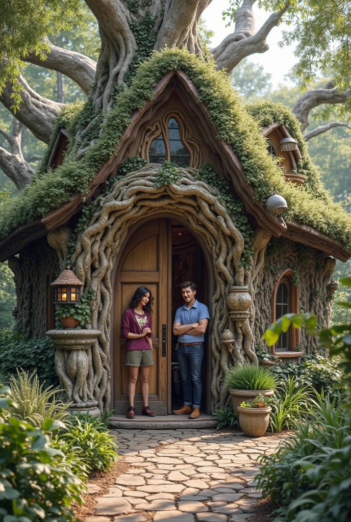 JOHN, Sofia and Laura are three curious children who venture on an unknown trail and come across a mysterious entrance to an enchanted forest. Describe how they explore this magical world, meeting fantastic beings and unlocking secrets that can lead to a legendary treasure.