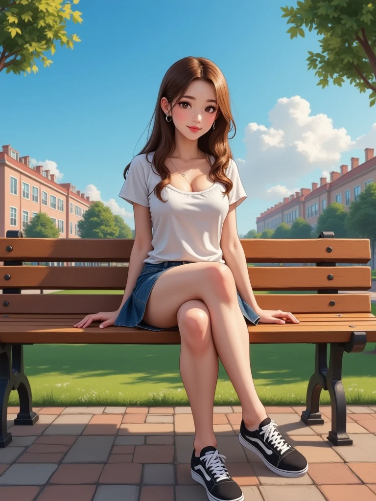 On a bright and sunny morning,wearing cropped shoulders summer dress,Sitting on a park bench,watching the flow of people,clouds rolling and relaxing,the jogging girls,the elderly doing morning exercises,and the bicycles passing by,say hello to children,smile,facing_away,looking_afar,looking_away,
a woman in her twenties,eastern european women,female,solo,shiny skin,slender,slender_waist,detail face,detail eyes,detail,
(anime:1.3),masterpiece,best quality,Highly detailed,Professional,absurdres,extreme detail description,highres,realistic,photorealistic,perfect anatomy,wallpaper,,Cinematic Lighting,cinematic bloom,available light,atmospheric lighting,moody lighting,
,,,<lora:ç»èè°æ´-ç¾å¦aesthetic_anime_v1s:1.5>,<lora:add-detail-xl:2>,<lora:ä¿®å¤-ç¼DetailedEyes_V3:1.5>,<lora:Ave:0.8>