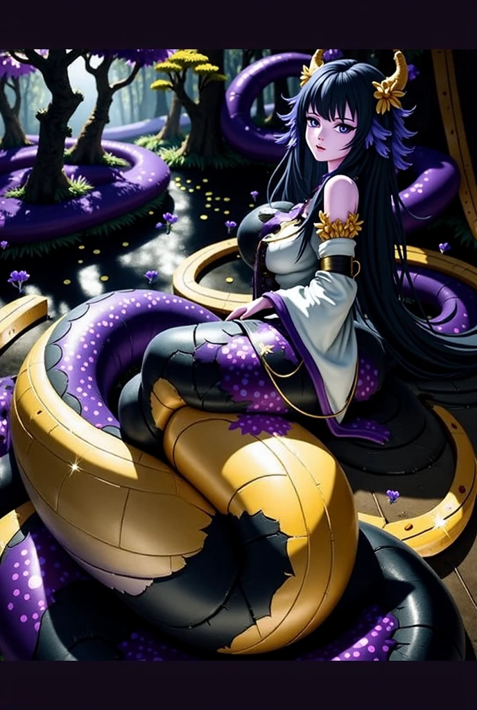 with fair skin, Twin ponytail Ishtar 3 appeared in the desert,2 long legs ,Her legs were wrapped around,Tentacle wrapping 7,Ishtar looked horrified,Barefoot,Insect tentacles