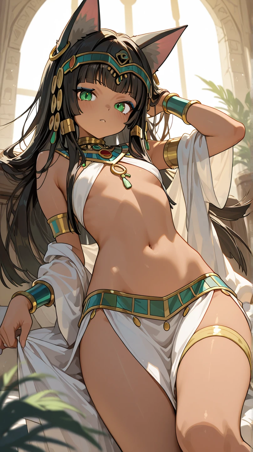 Tribal girl, slightly tan girl, jungle, medium breasts,
(high quality)+,masterpiece++