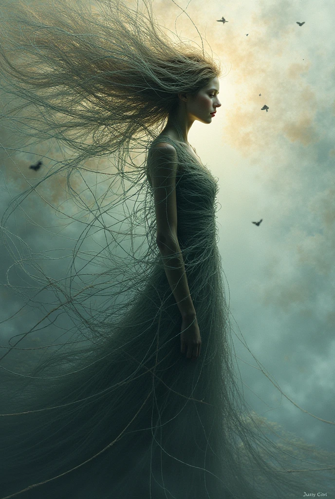Margo a saw a large woman having long hairs