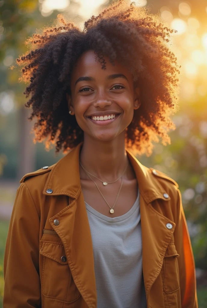 Very detailed; man; black skin; 4k; HD; curly hair (short hair); dark eye; smiling --auto