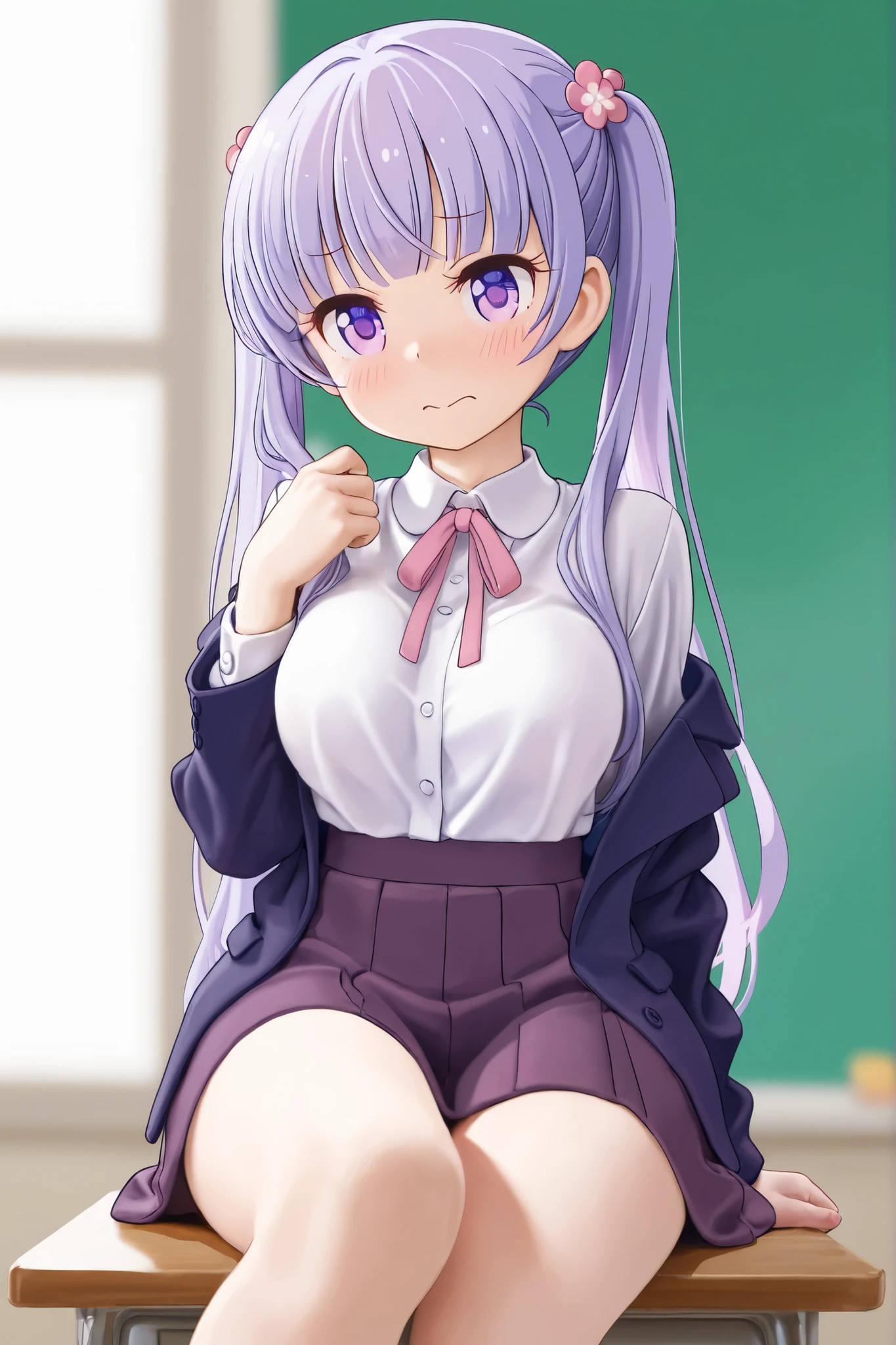 No ,Grinning face,show off,High school girl anime girl.Black Uniform.Light purple bun twin tails,Urinating, Urinating, Urinating, dripping pussy jUrinating, Urinating, Urinating, dripping pussy juice,ting, Urinating, Urinating, dripping pussy juice,Crowdol classroom,No pants,Character portrait,Place your hands on your hips,Belly button belly button bebutton,No pan,UnderboobsUnoobsUnderbread your legs