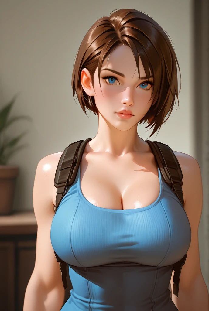 masterpiece, best quality,
masterpiece, highest quality, absurdres, \(big nose\), \(sharp focus:1.2\), sanpaku,
brown skin, tomboy, short hair, brown hair, messy hair, t-shirt, skateboard, cap, \(smug\), cargo shorts, skinny, \(small_breasts\), \(pointy_breasts:1.3\), visible nipples, \(sweaty\), sweatband, choker, \(pointy ears :1.1\),
\(1girl:1.2\), sultry, \(western_comics_\(style\) \),\(wide_hips:1.2\),\(detailed face:1.2\), \(by \(Alphonse Mucha:0.6\) by Ilya Kuvshinov\), \((thick line-art|\(watercolor:0.9\):0.9524)\), masterpiece, best quality,