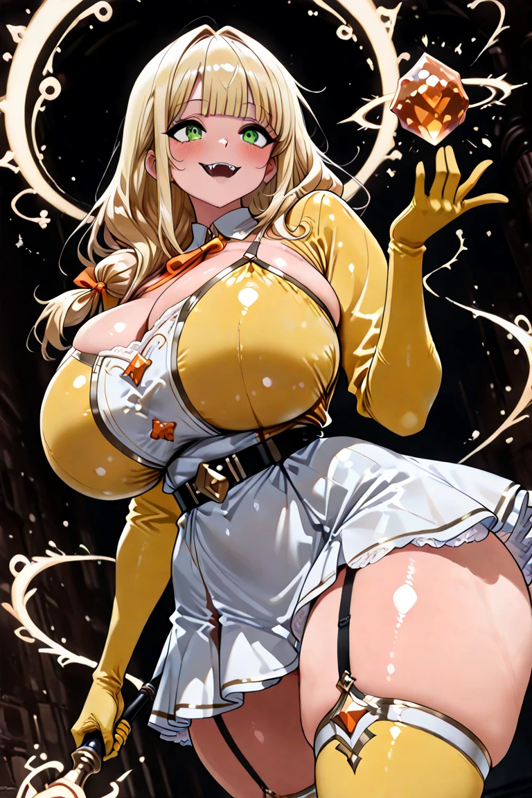 master piece, hyper quality, Hyper Detailed, Perfect drawing,独奏,garl, onepiece、a miniskirt,knee high socks:1.5,(((Holding a large bouquet))), butt sticks out, Big round buttocks, Standing figure, ((Panties are slightly visible)), Tanned skin: (1.2), Cute smile, Sunburn scars: (1.5), Shooting from diagonally below, Beautiful background, meticulous drawing, Accurate drawing.