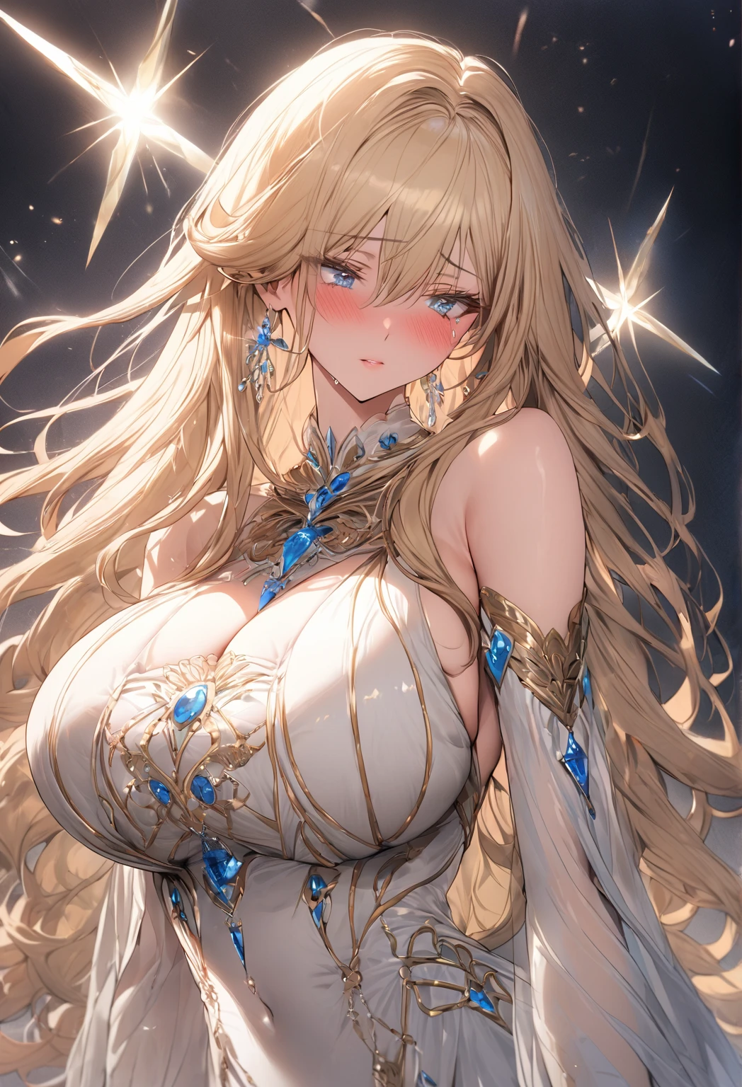anime artstyle,Masterpiece,Best Quality,Super Detail,Very Delicate and Beautiful,Solo,((full body)),full body portrait,((1 bling-bling princess in a gorgeous embroidery rococo ballgown with jeweled)),(((very very gigantic tits,cleavage,curvy))),Skindentation,((Cathedral,church)),((crinoline,long train)),super detailed gorgeous ballgown with voluminous full length hoop skirt,gorgeous princess rococo ballgown with long train,((gorgeous princess rococo ballgown with beautiful embroidery and jeweled)),(detailed face and eyes),jewel-like eyes,((extremely voluminous straight Hair,Extremely Long Straight Hair)),extremely gorgeous hair ornament,((extremely gorgeous bling-bling big tiara)),bling-bling luxurious jewelry,Beautifully detailed lots of lace and ruffles,(Dynamic Angle),(((super detailed gorgeous princess rococo ballgown with voluminous full length hoop skirt))),full body