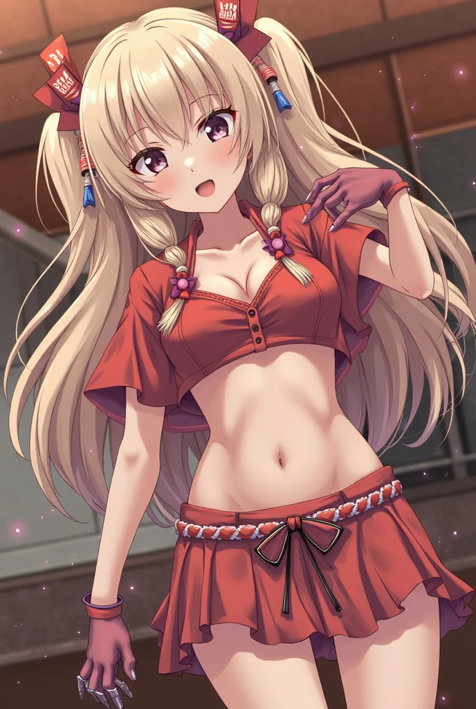 masterpiece, best quality, 8k wallpaper, asuna, asuna, anime girl in cheerleader costume with pom pom, ecchi anime style, red bikini, anime moe art style, marine kitagawa fan art, pixiv 3dcg, seductive anime girl, cheering, anime best girl,, anime goddess, popular on pixiv, (anime girl), Beautiful charming anime teen,