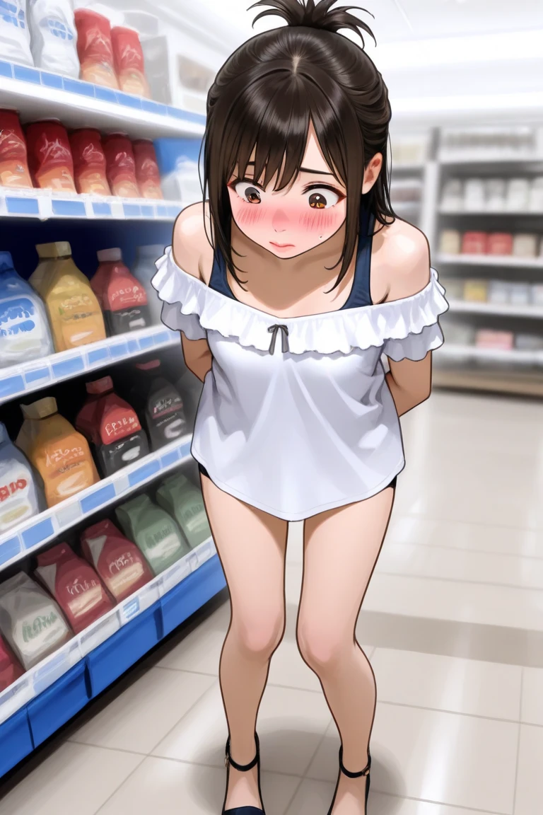 8 year old Japanese girl naked,convenience store,On all fours,Close-up heart-eyes excited ahegao face(Futanari Girl)&#39;Eyes wearing silver-white mirrored lens sunglasses、I looked at the world reflected in the lenses of my sunglasses..(Side Pony,Colorful Hair), 