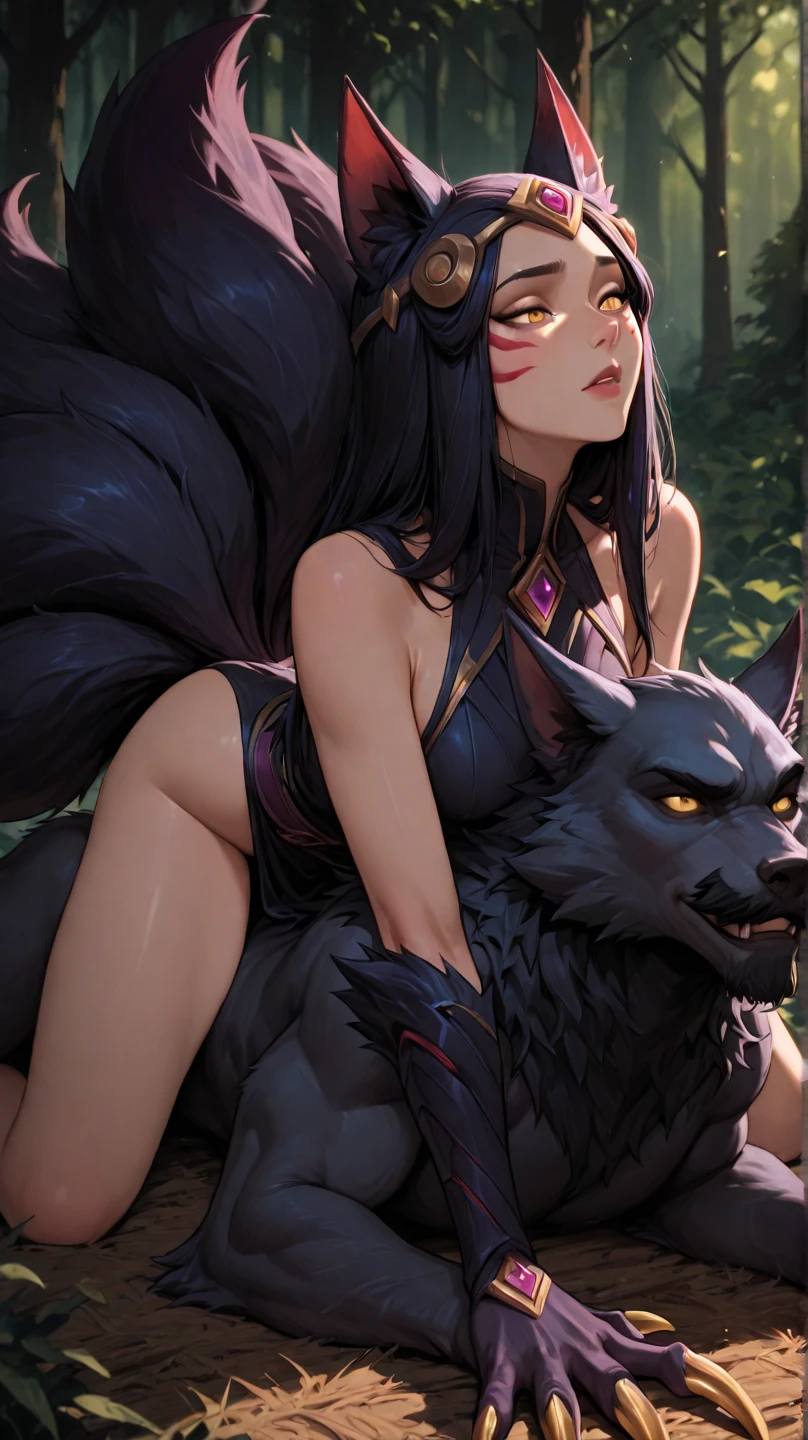 Dehya (genshin impact), boar, sex, doggystyle, cum, forest, sex from behind, pleasure, comic, bestiality, hard sex, fast sex, color,horny, spasm,