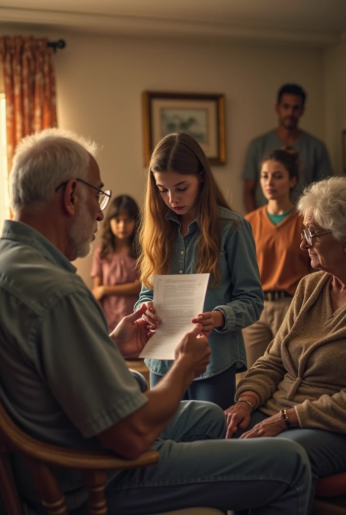 (Highest quality, Ultra HD, 16k, Masterpiece) , children and grandparents gathered around a computer