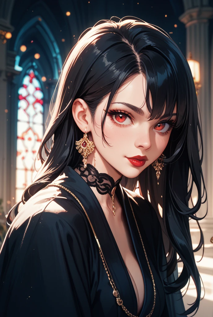 (masterpiece, top quality, best quality, official art, beautiful and aesthetic: 1.2), (1girl: 1.3), (fractal art: 1.3), absurd, masterpiece, best quality, realistic, hyper-detailed, (shiny, sweaty skin: 1.4), looking at the viewer, slender, 1girl, solo, white sneakers, white miniskirt, straight long hair, princess cut, purple hair, red eyes, (thick thighs: 0.5), dynamic lighting, high resolution, sharp focus, depth of field, small breasts, vampire, red alchemy potions, red alchemy potion, potion bottle, bright red potion, masterpiece, best quality, ultra-detailed, illustration, ultra-detailed face, best quality face, evil, 30 years, adult, 1girl, 30 years, no human, white hair, alchemy clothing, intricate detailed clothing, elf ear, vampire skin, vampire teeth, white eyes with blood tears, blood moon in the background