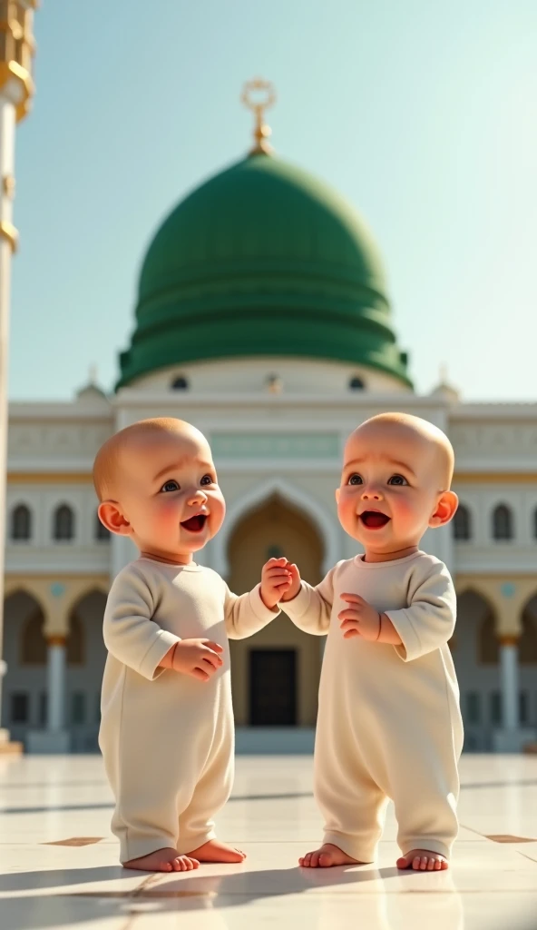 A picture of two baby girl ultra realistic,16k, beautiful girl, ((:1.2)),((2 girl)), enhanced quality, perfect face, perfect hands, perfect body, ((flat chest:1.3)), ((small flat breast, ???????)), show nipples, ultra detailed,1 baby girl, perfect hair, perfect smile, ultra realistic, ultra realistic background, ultra realistic clouds, baby girl wearing perfect hijab, (lingerie dress), ?????, (Islami hijab), undress, ???????, correct legs, correct ????????????, ??????, wet body, at the front side of the grand mosque,random sexy pose