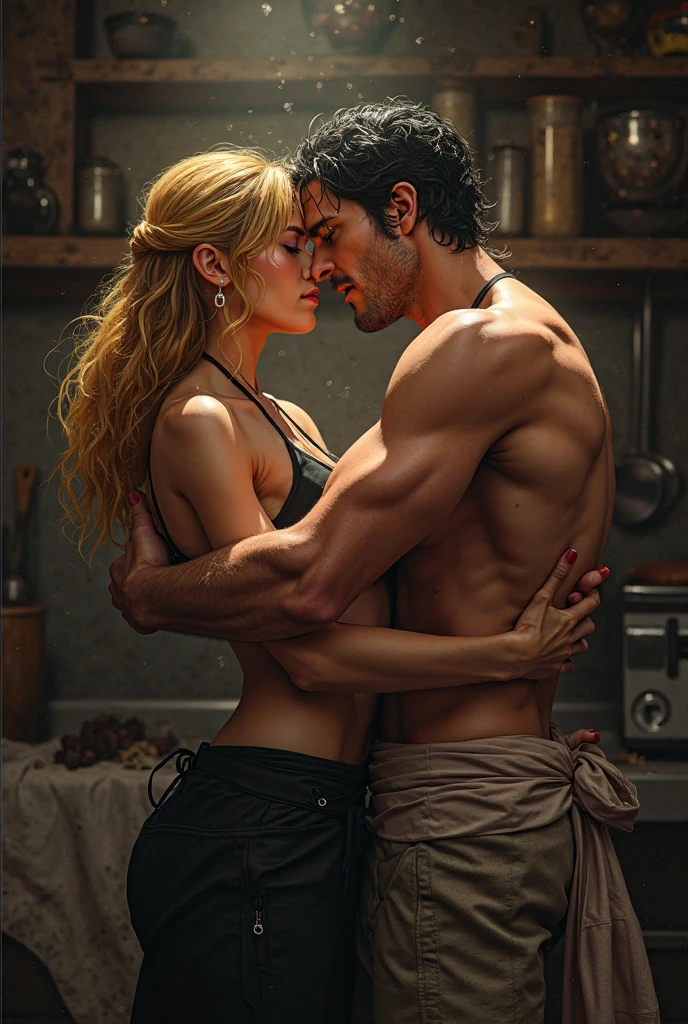 a beautiful girl having passionate sex with a handsome man, penetration back view, extremely detailed, realistic, photorealistic, hyper detailed, highly detailed face, beautiful eyes, full lips, perfect skin, realistic hair, muscular male body, detailed anatomy, erotic, sensual, intimate, warm lighting, cinematic composition, muted colors, romantic atmosphere