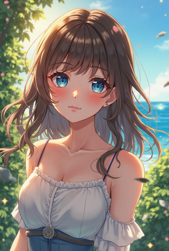 1girl, Mana Kirishima, Evangelion anime, 90s anime style, short green hair, green eyes, white dress, smiling, (best quality,4k,8k,highres,masterpiece:1.2),ultra-detailed,(realistic,photorealistic,photo-realistic:1.37),beautiful detailed eyes,beautiful detailed lips,extremely detailed eyes and face,longeyelashes,elegant,graceful,beautiful,charming
