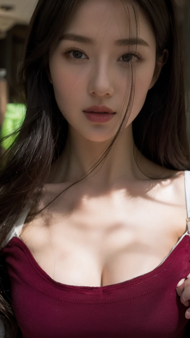 (8k, Raw, Top Quality, Masterpiece: 1.2), (Realistic, Photorealistic: 1.37), Ultra High Resolution, One Girl, Cute, One Model Shoot, Browse, Top Quality, Masterpiece, 8k, droopy eyes, big tits, beautiful breasts, plain background, sexy bikini, thong, smile, highly detailed face, highly detailed lips , double eyelids, elaborate details and subtle glow, shoot her in a pose that reflects both elegance and confidence, enhance the visual effect with cinematic lighting. Use modern 2D design for the background, creating a beautiful, balanced composition. Enhance the scene with elements such as depth of field, bloom effects, and a touch of sparkle, adding a dreamy texture to the overall image. Pay close attention to detail