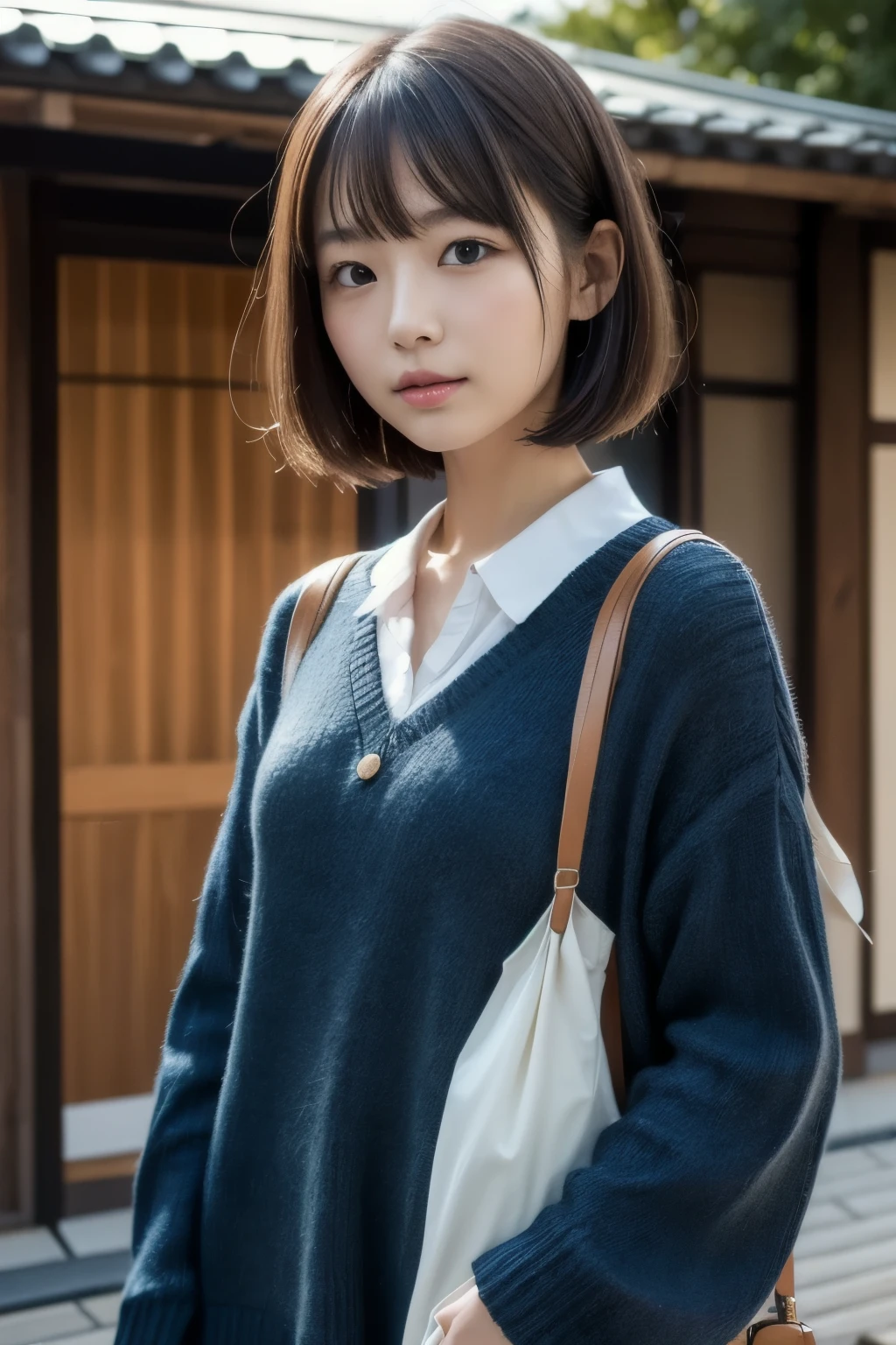 ((Top quality)), ((masterpiece)), (details), 1 girl, object,bob cut,object,Kyoto