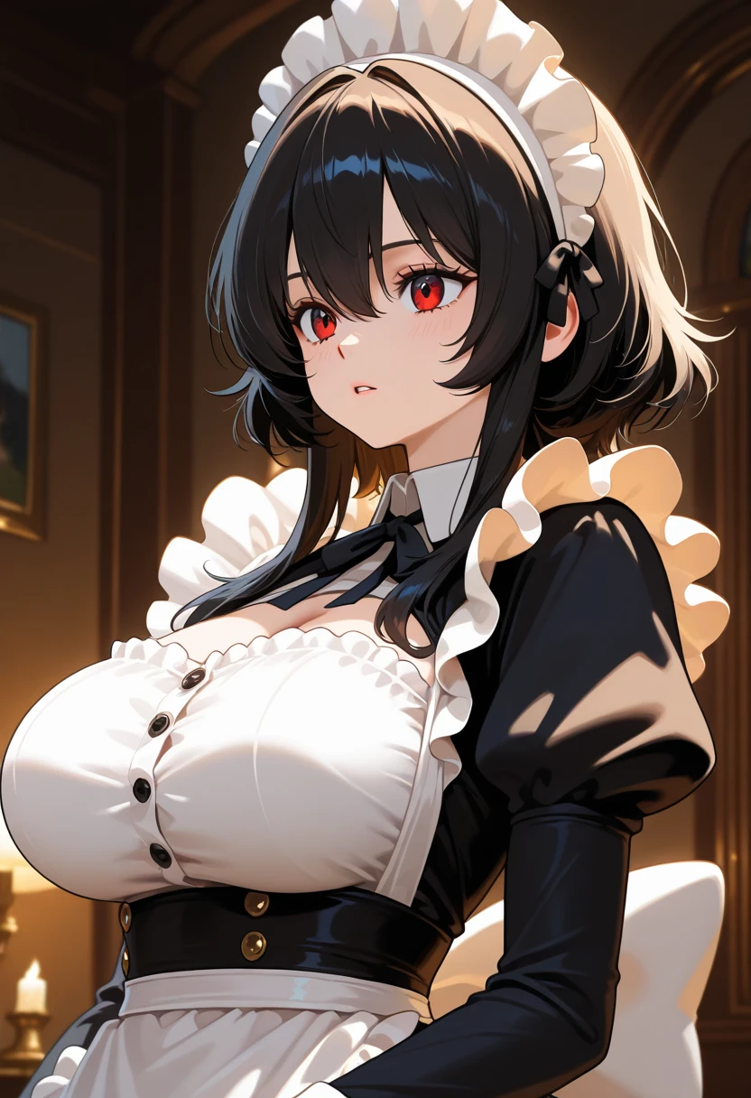 Anime drawing with vivid colors Tall woman:1.9 Standing Cosplay Costume White Wedding Dress Miniskirt Big Breasts Sweat Naked:1.9. Blushing cheeks: Daytime:1.3 On the bed, white sheets, short black hair, ponytail:1.9 Straight hair Hair tie Sweep bangs to the side:1.9. Slanted eyes, brown eyes, tall, strong-willed, beautiful