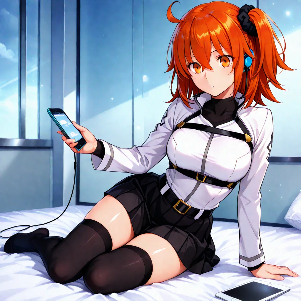 makima laying on bed with a remote control in her hand, anime style 4 kk,suit,white shirt,black trousers, anime art wallpaper 4 k, anime art wallpaper 4k, anime wallpaper 4k, anime wallpaper 4 k,red hair, seductive anime girl, anime art wallpaper 8 k, best anime 4k konachan wallpaper, 4k anime wallpaper, anime girl, cute anime girl, nightcore