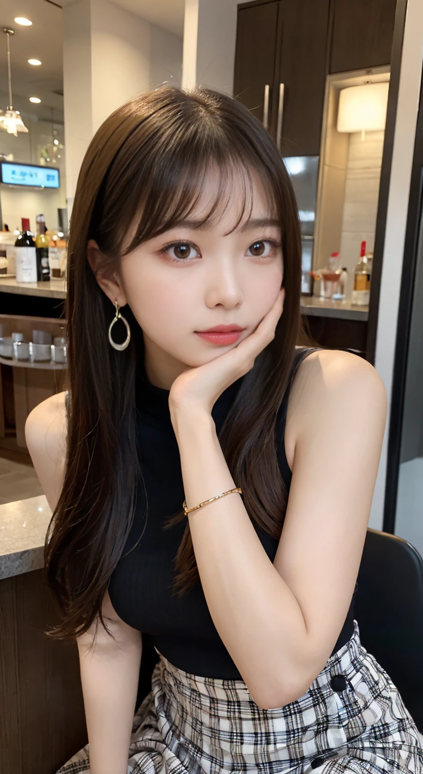 One girl,alone,ponytail,dress,Long Hair,Chinese clothing,Upper Body,Earrings,Gray Hair,jewelry,hair ornaments,View your viewers,china dress,blue dress,window,chest,Mouth closed