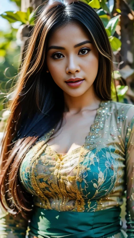 Fashion model 20 years old [[[[closeup cleavage]]]], [[[[boobgasm]]]], [[[[coll]]]], [[[[bshoulders]]]], perfect  eyes, Perfect iris，Perfect lips，perfect teeth，Perfect skin，Long face，slender nose，tall nose bridge，Soft front light，hdr，Movie girl，on cheongsam，long whitr hair，Long hair with a shawl，Long hair like a waterfall，Green trees and flowers in the background，（pastel colour：1.2）