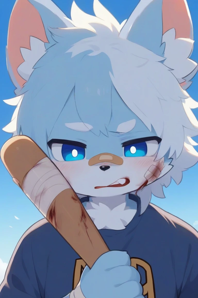 man,dark room bed background,white tiger,Sky blue white tiger pattern,rough expression,intoxication,somnolence,serious expression,sweating,Rough breath,Odd Eye,man얼굴,Close your eyes,white shirt clothes,nsfw,incest,penis,stroking,touching,holding your head,drooling,Oral,oral