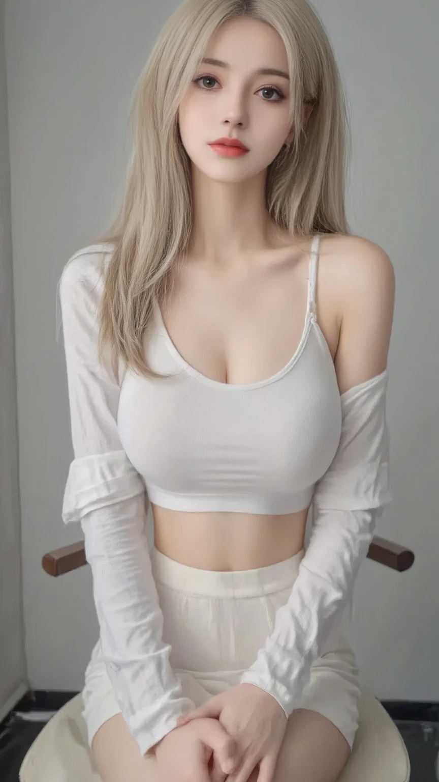 ((Realistic lighting, Best quality, 16K, Masterpiece: 1.7)), Clear focus: 1.2, 1girl, Perfect Figure: 1.4, Slim Abs: 1.1, Extremely detailed CG8K painting, high color, Extremely high color saturation, All colors are deepened, painting, graffiti art, central composition, Extremely detailed light and shadow, graffiti wall, The walls are painted bright colors, 1 sexy girl, revealing cleavage, mini short skirt, pantyhose, The face and eyes are very detailed, medium length hair, sportswear, colorful clouds