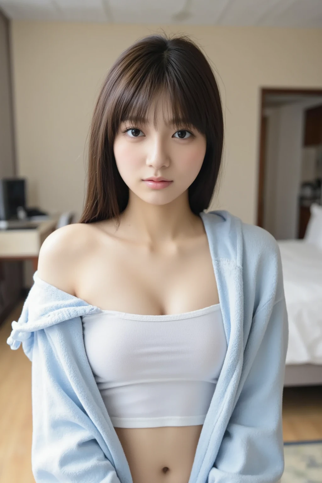 Solo, masutepiece, Best Quality, Highly detailed, finely detail, depth of fields, anime screenshot,1girl in, It features a simple_Background,default