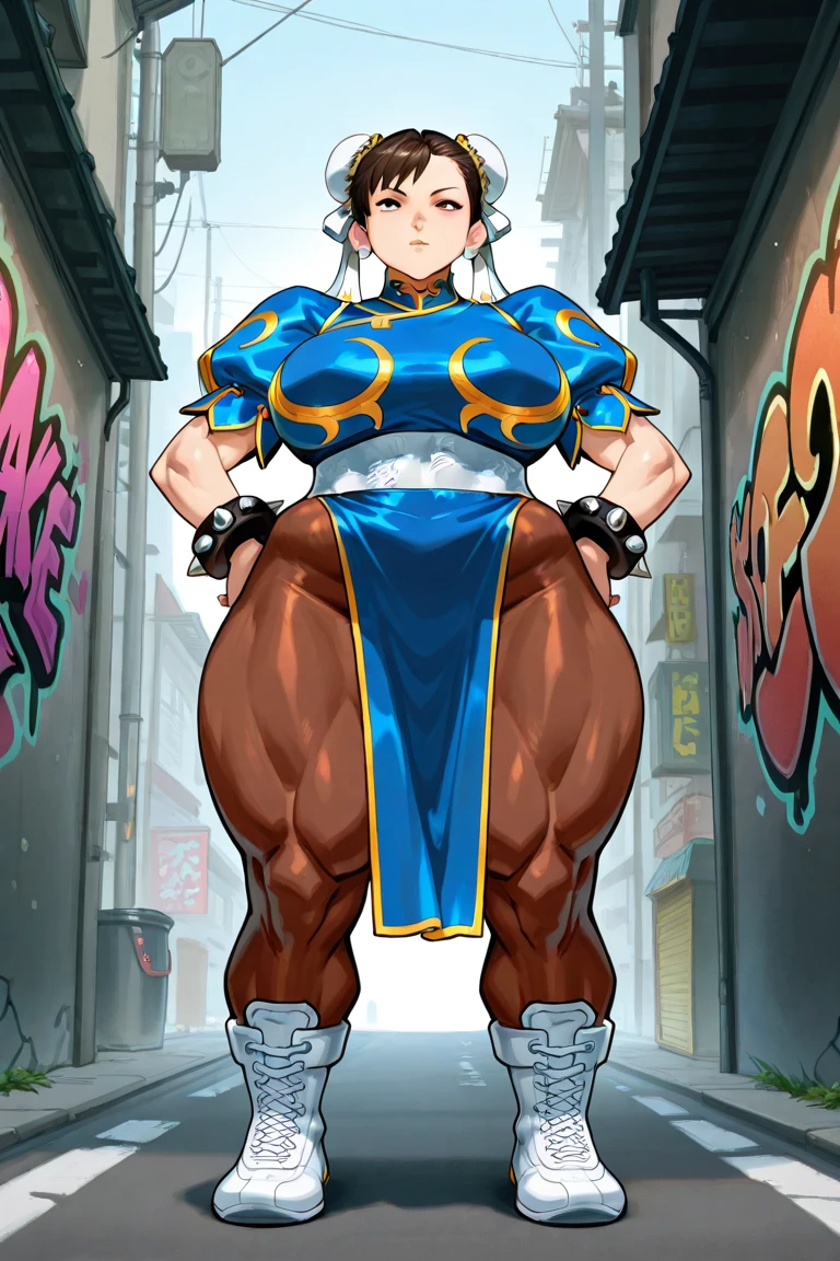 Japanese style,Brown Skin,Muscular,Big Breasts,kimono,hell,jailer,horse-headed ghost,Uniform,foot,whole body,inflammation,Loincloth,