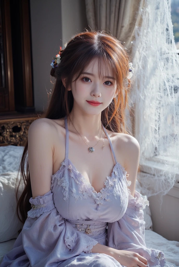 small ,,princess 8 yeald old cute, Master picture quality, Highest quality, Best picture quality, Exaggerated details, The expression is shy,a close up of a , Super beautiful,Long hair, Very exaggerated and compact, Round breasts , Pose in front of the camera, ,, Wet-breasted Hanfu open V-chested clothes, All pictures, Wet body of thin silk fabric, Thin silk lace petticoat,princess 8 yeald old cute, (huge boobs,cleavage),petticoat, white pink, blue ,best qualtiy,tmasterpiece,超高分辨率,(真实感:1.4),RAW photogr,(True skin texture:1.3),(filmgrain:1.3),(Selfie angle),1个Giant Breast Girl,Beautiful eye and face details,tmasterpiece,Best quality at best,exposing thighs,Bigchest,The chest is more exposed,short detailed hair,above looking down facing at camera