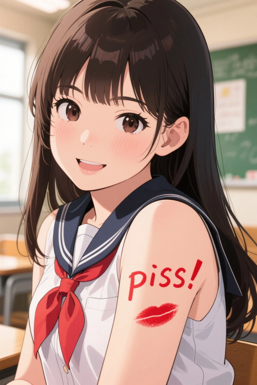 (gym uniform,red brown, white shirt, short sleeves, thighs:1.3),1girl,
(35 year old woman,mature female:1.2),depth of field,ponytail, black hair,(ribbon:1.2), (embarrassed,blush:1.3)
Thick thighs、Men with their penises out surrounding a girl、Semen from the penis、Bukkake、Bukkake、(Bukkake)projectile cum、Blowjob、Ahegao、Handjob、bandaids Spread your legs、(Surrounded by men in the park)Spread your legs