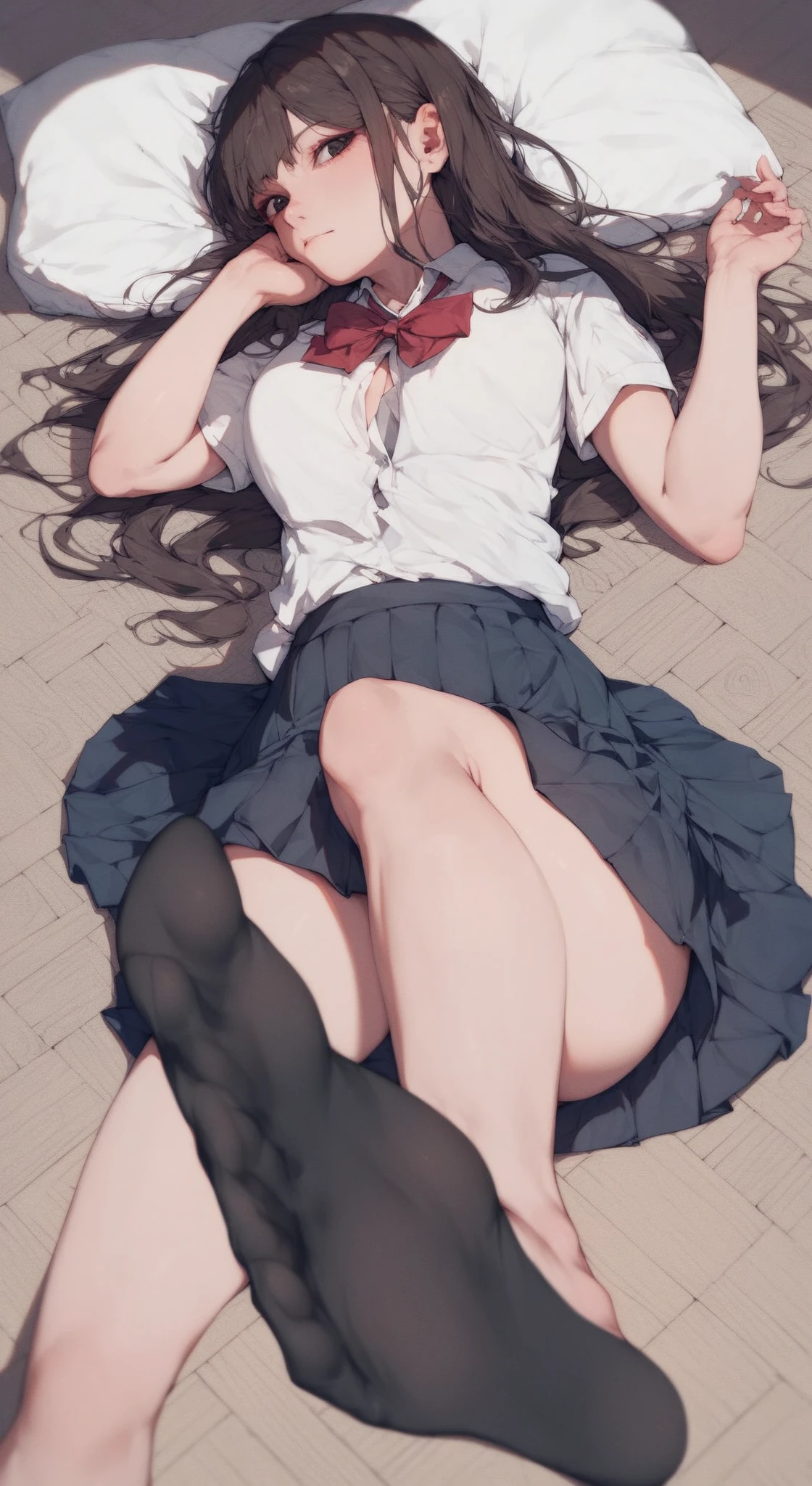 student,rape,Only the chest,Only up to the shoulders,Lying on your back,Leg spread,Knee socks