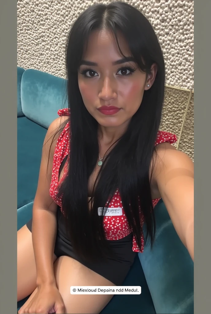 (8k, foto crua, melhor qualidade, obra de arte: 1.2, realista, photorealista: 1.37, professional lighting, detalhes intrincados, alta qualidade), idade 23 anos, rosto perfeito, detalhes finos, ((cabelo preto longo e liso)), boca perfeita, olhos perfeitos e brilhantes, fine eyelashes, olhos verdes, perfect hand, dedos perfeitos, unhas perfeitas, Maquiagem profissional, brincos, batom, lindo rosto iluminado detalhado, ((Altura 1.60 centimeters, Peso 60 kg, busto 62cm , Cintura 63 cm, quadril 86 cm)), de costas usando uma tanga
