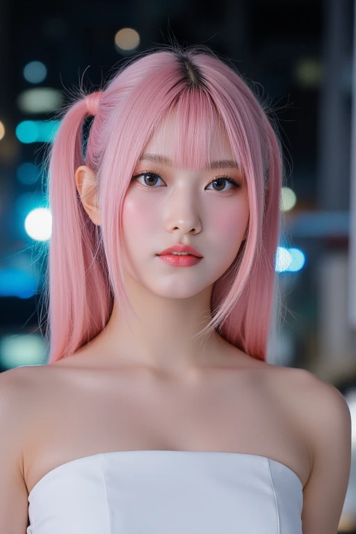 Pink Hair,Realistic, photo-Realistic:1.37),(8k, RAW Photos, highest quality, masterpiece:1.2), cute, Dayu Seren, Very delicate and beautiful girl,Very detailed, , Genuine, incredibly Absurd, Abstraction, very elaborate body, Sexy smile, young,20-year-old, Heart-shaped pupils,Pink Hair, Two-tone hair, Beautiful fine hair, Exquisite and beautiful face,Clear Eyes, Soft lips, Absurd, Very CGI-like,Huge breasts,(Exposing the breasts:1.37),Accentuate your breasts,nude, (stick out butt:1.3), (show your butt hole:1), crawling position on their hands and knees,ピンク色の髪をポニーテールにしたyoung女性, Standing in an urban setting with clear blue skies and sunlight streaming in. she、A brightly colored top with a pink ribbon and、She is wearing a stylish outfit with a pink skirt embroidered with flowers.。. This scene was vibrant, Busy street and people in the background々, Some people have umbrellas, suggests warmth, sunny day. The woman is modern, The aesthetics of professional photography, Large expressive eyes and delicate features. Large Breasts, キュートなSexy smile, Full body image