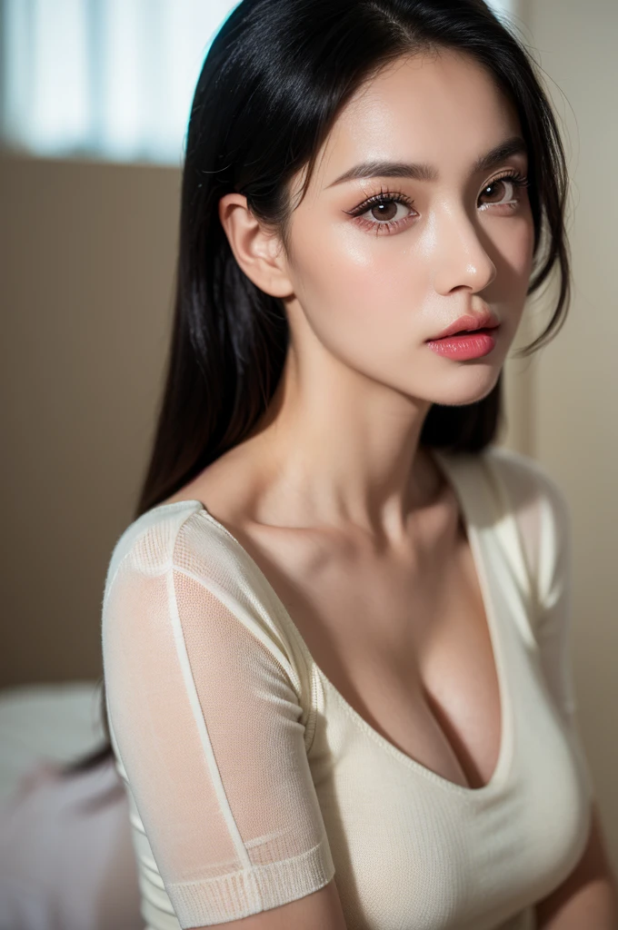 (daydream), 1girl, (breast (upper body)) 1girl, (erotic_, (masterpiece)), pretty young face (Russian) (Asian), adept art, very realistic (8k HD graphic, (soft and chill light), best quality detailed ultra highres:1.2 dynamic lighting, artstation, winner photography, volumemetricslighting), (blur background)