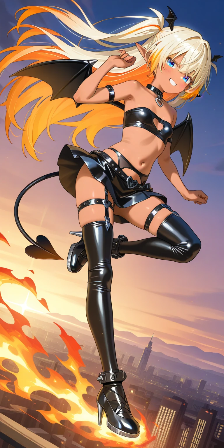 Highest quality, Highest quality, High quality illustrations, masterpiece, Ultra-high resolution, Detailed Background, night, Absurd, Perfect Anatomy, Good lighting, Shadows in the movies(kemono, Furry PersonifiCation), Shaymin, anthro, female, sfw (safe for work), black thong, black bra, crouching, behind view, back view, looking back at viewer, low angle view, worm's eye view, first person view, Stick your butt out, Pay attention to the butt, looking at viewer, smug smile, sultry grin, tongue out, licking lips, dominatrix, dominant female
