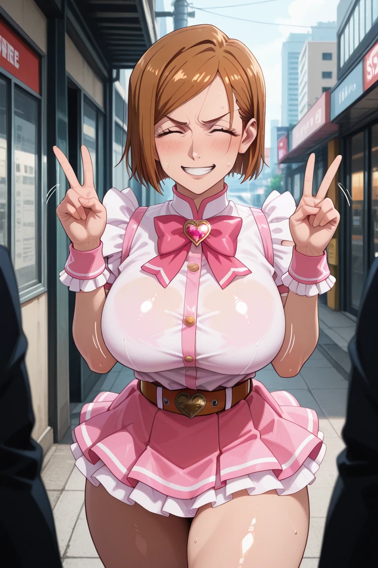 NSFW、8G、highest quality、highest quality、Genuine、masterpiece、15 years old、(((Double teeth)))、thin、(((Black and pink hair)))、Long eyelashes、((Black knee socks))、(((Pink long sleeve shirt)))、Black Skirt、((Black Mask))、((Silver earrings))、((Twin tails))、(((((Nightclub))))、(((Host Club)))、(((Champagne)))、(((Champagneコール)))、((((Masturbation))))、(smile)、(((M-shaped legs)))、(((Big Breasts)))、(((Slender)))、(((((Sweat)))))、(((Body odor)))、(((Touching the)))、(((Love Juice)))、((((Bad smell))))、(((Yellowing)))、(((((Standing doggy style)))))、Sex from behind