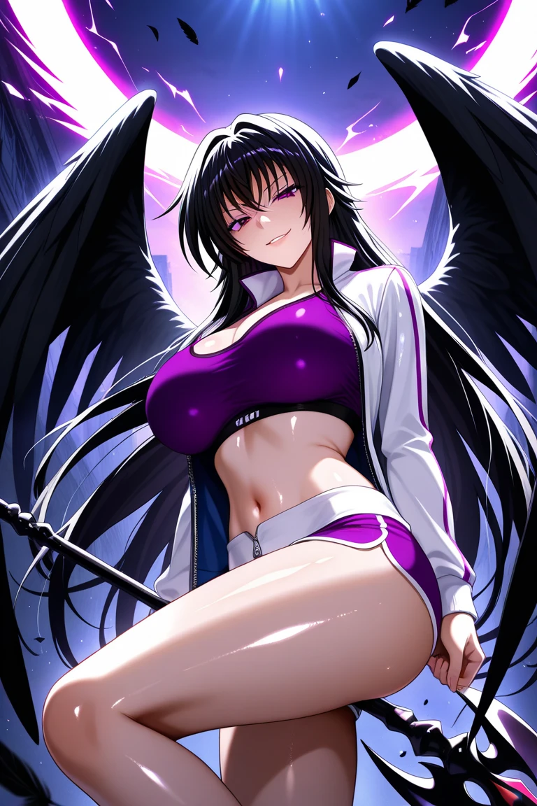 (masterpiece:1.37), best quality, (extremely detailed:1.37) woman, (mature:1.75), (adult:1.5), (very long hair:1.5), dark purple hair, purple eyes, (extremely detailed eyes:1.37), breasts stylish hoodie, jeans, (wetting herself:1.5), standing straight, full body day, daytime, glow, facing viewer, perfect composition, full body