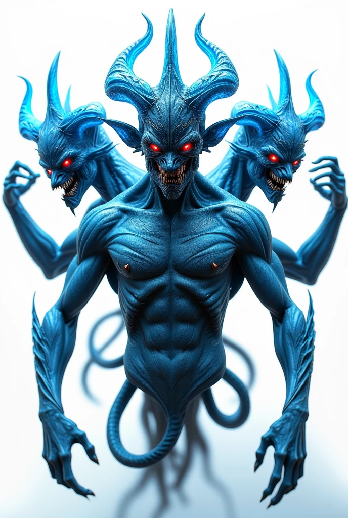 Blue-skinned "tiefling" man who is always worried, anxious, or shy about his true appearance.