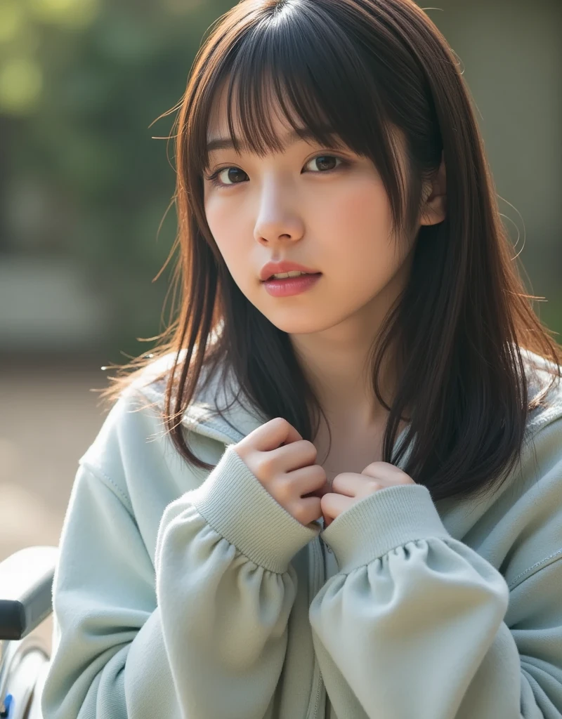 (Glossy dark blue hoodjumper),