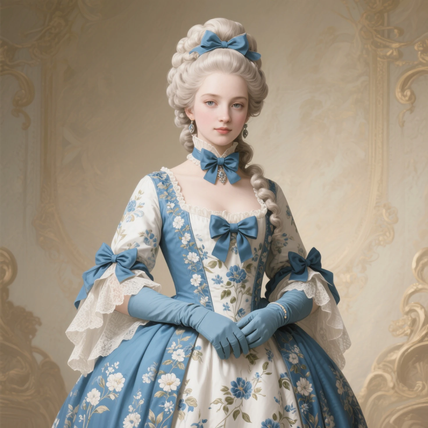 Generate a picture of Marie Antoinette in 17 Century France