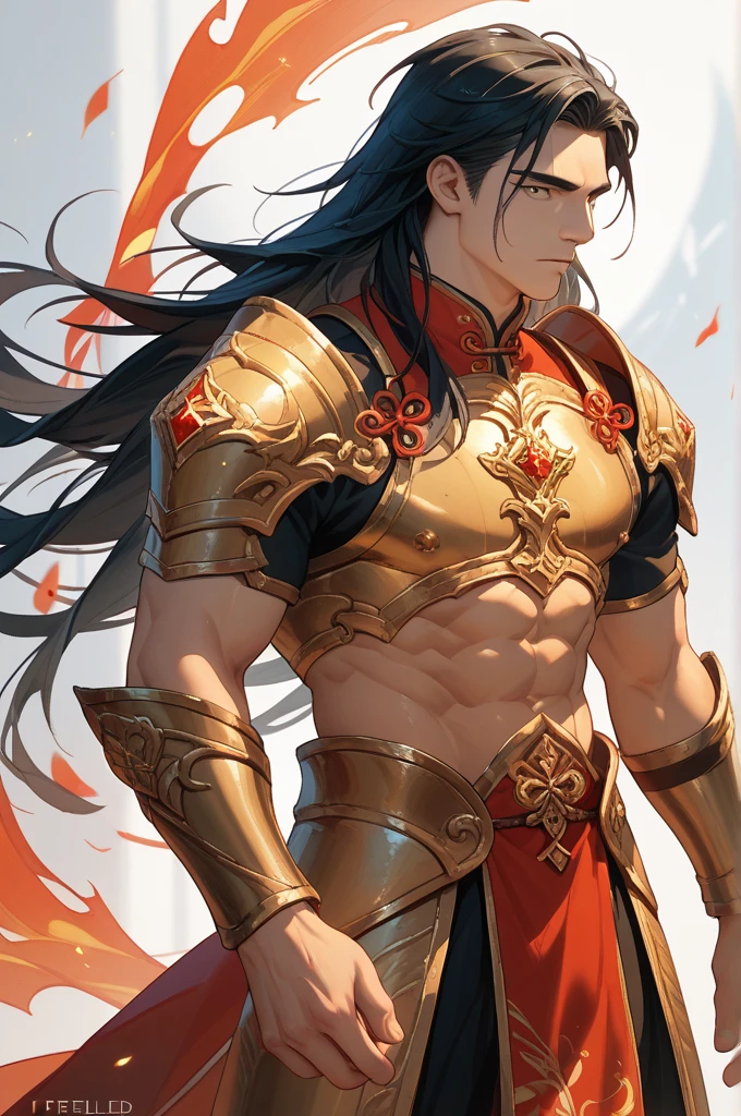 masterpiece, best quality, good quality, Fantasy aesthetics, Highly detailed, shadowverse style, male, dark skin, yellow eyes, wolf ear