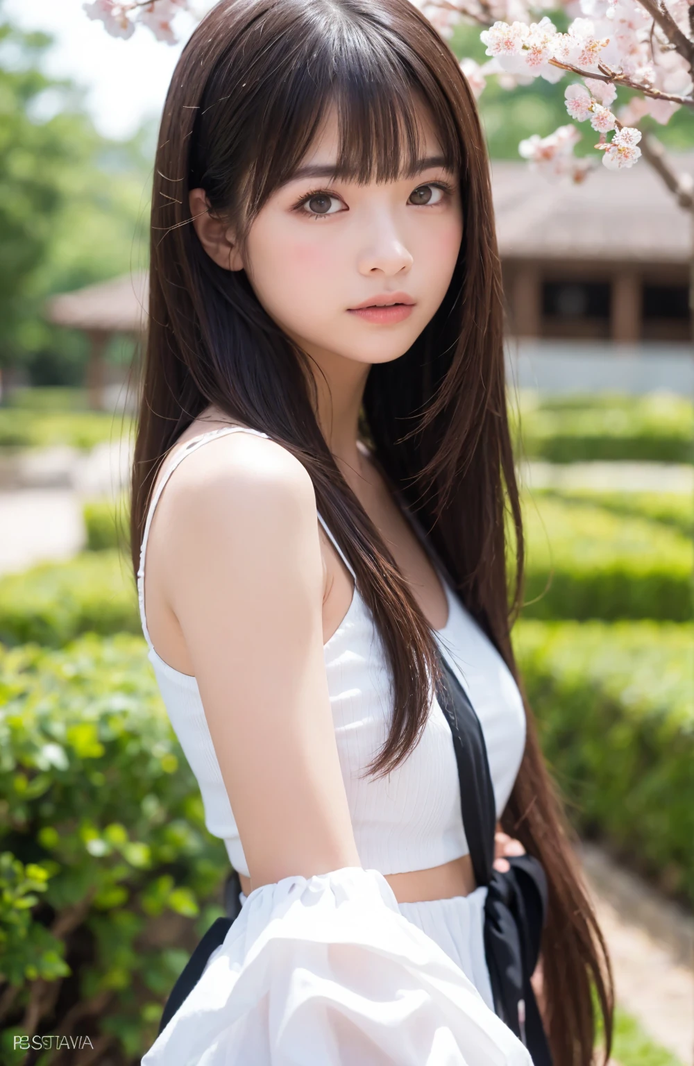 (Best-quality, Masterpiece, Ultra-High-Resolution, (Photorealistic:1.4), Raw Photo, depth of field, professional lighting, perfect anatomy, extremely details), 1girl, 15-years-old, the most famous Japanese idol, at high-school, wearing formal business suit, (extremely cute face like the most popular Japanese idol, (extremely cute ane extremely big black-eyes), extremely beautiful hair, extremely beautiful skins, extremely cute long-eyelashes, extremely cute lips), looking at viewer, innocent smile