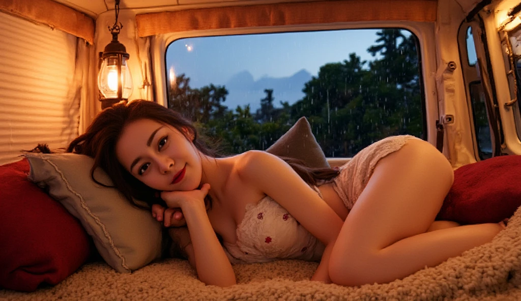 ((masterpiece, highest quality, Highest image quality, High resolution, photorealistic, Raw photo, 8K, proudly showing vagina, large thighs, snow around, entire body, feet, face close up)), ((naked, no bra, no panties, barefoot)) ((50 years old)) Mature japanese woman, attractive housewife, slightly overweight, chubby, (Rides aux coins des yeux:1.2) shaved pussy, perfect pussy lips, perfect hands, perfect face, perfect body, thick thighs, erotic, outside, in the mountains, snow, snowy, snowstorm, snowing, cute wool cap, perfect legs, perfect feet, charming, fully naked, bare feet, looking at the camera, squirk, ((night time, night, completely dark outside)), ((under an illuminated flower-shaped umbrella, flower-shaped umbrella emitting light)), yellow light, in the middle of the night, hip on the side, sexy, ((masturbating, fingering vagina, looking at camera, slightly open mouth, orgasm face, female masturbation)), ((dim lighting, very dramatic lighting)), starry sky, bight starry sky, vagina first, sticking her vagina to the camera, vagina extreme close-up, extremely detailed vagina, no bra, perfect tits, perfect breast, touching her vagina, touching pussy, closed eyes, open mouth
