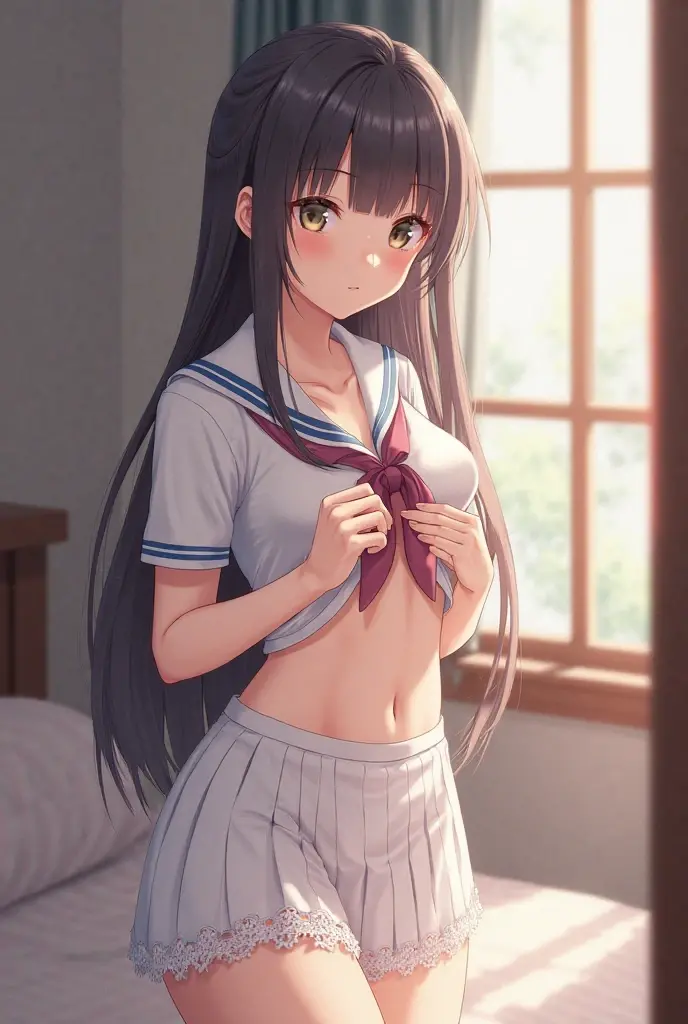 pieces fly、masterpiece、highest quality、Super detailed、High resolution、High resolution、8K portrait、Unity 8k壁紙のHigh resolutionCG、unity 8k wallpaper、cute type little:1.5、upon:1.5、Highly detailed CG unity 8k wallpaper、realistic、real person、cute type little、 portrait photography、shiny skin、High resolution、(16 years old:1.2)、(1 girl)、beautiful clear eyes、very detailed explanation、delicate face、nice lips、slender body、big breasts 同 thin waist、thin legs、((athletics stadium:1.8))、1 girl, cute type, perfect face, seriously, (blush:1.5)、big breasts 、((White short sleeve gym clothes :1.3)),((No panties:1.8))、(((clothing lift:1.5))), (((I have nipples))), Detailed description vagina,show vagina,spread legs,spread ,((cum in vaginas:1.5))、((change:1.5))